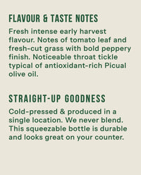 For Finishing - flavour and taste notes