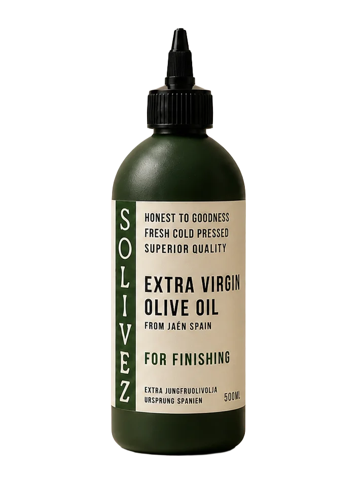 Solivez Finishing oil 500ml - green PET squeeze bottle